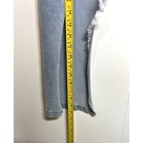 Queen Maria Asymmetric Denim Jean Skirt Size Small Raw Hem Festival Western - Picture 3 of 10